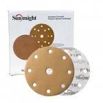 Sunmight Disques Abrasifs 150mm GR400, 15 Trous B312T 100 pièces - Pour Ponçage Auto, Plastique et Bois