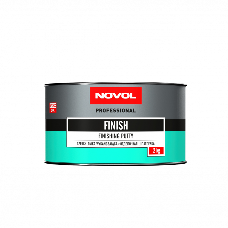Mastic de Finition Microfin FINISH Novol - Lissage Parfait, Petites Réparations 2Kg