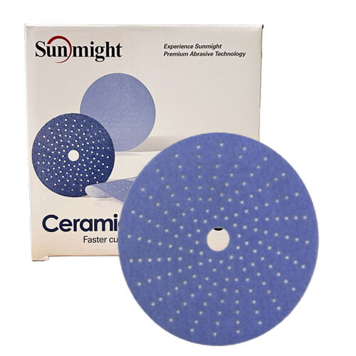 Disques Abrasifs Céramique 150mm - Boîte de 50 - Haute Performance Multi-Trous GR500